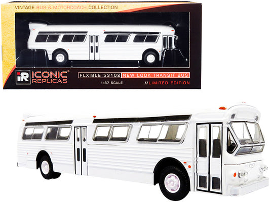 flxible 53102 transit bus with a/c unit blank white \vintage bus & motorcoach collection\" 1/87 diecast model
