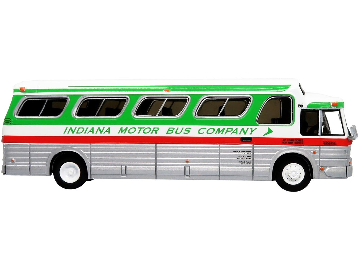 1966 gm pd4107 buffalo coach indiana company destination 1/87 diecast model