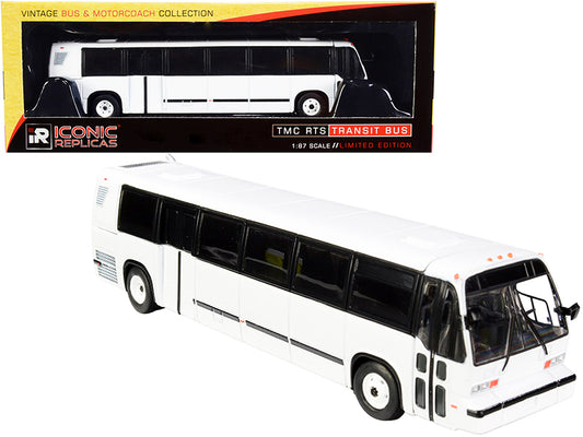 1999 tmc rts transit bus blank white "the vintage bus & motorcoach collection" 1/87 (ho) diecast model