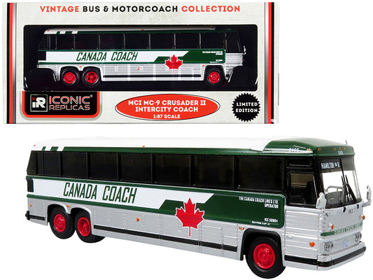 1980 mci mc-9 crusader ii intercity coach bus "hamilton via 8" "canada coach" "vintage bus & motorcoach collection" 1/87 (ho) diecast model