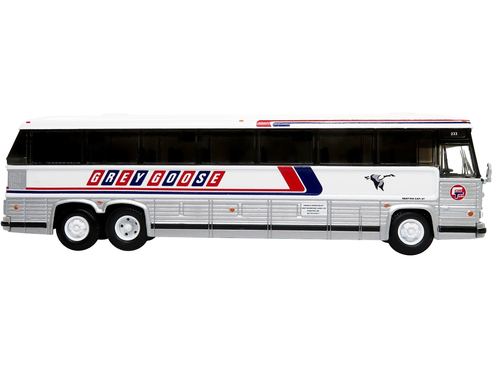 mci mc-12 coach classic goose lines destination winnipeg 1/87 diecast model