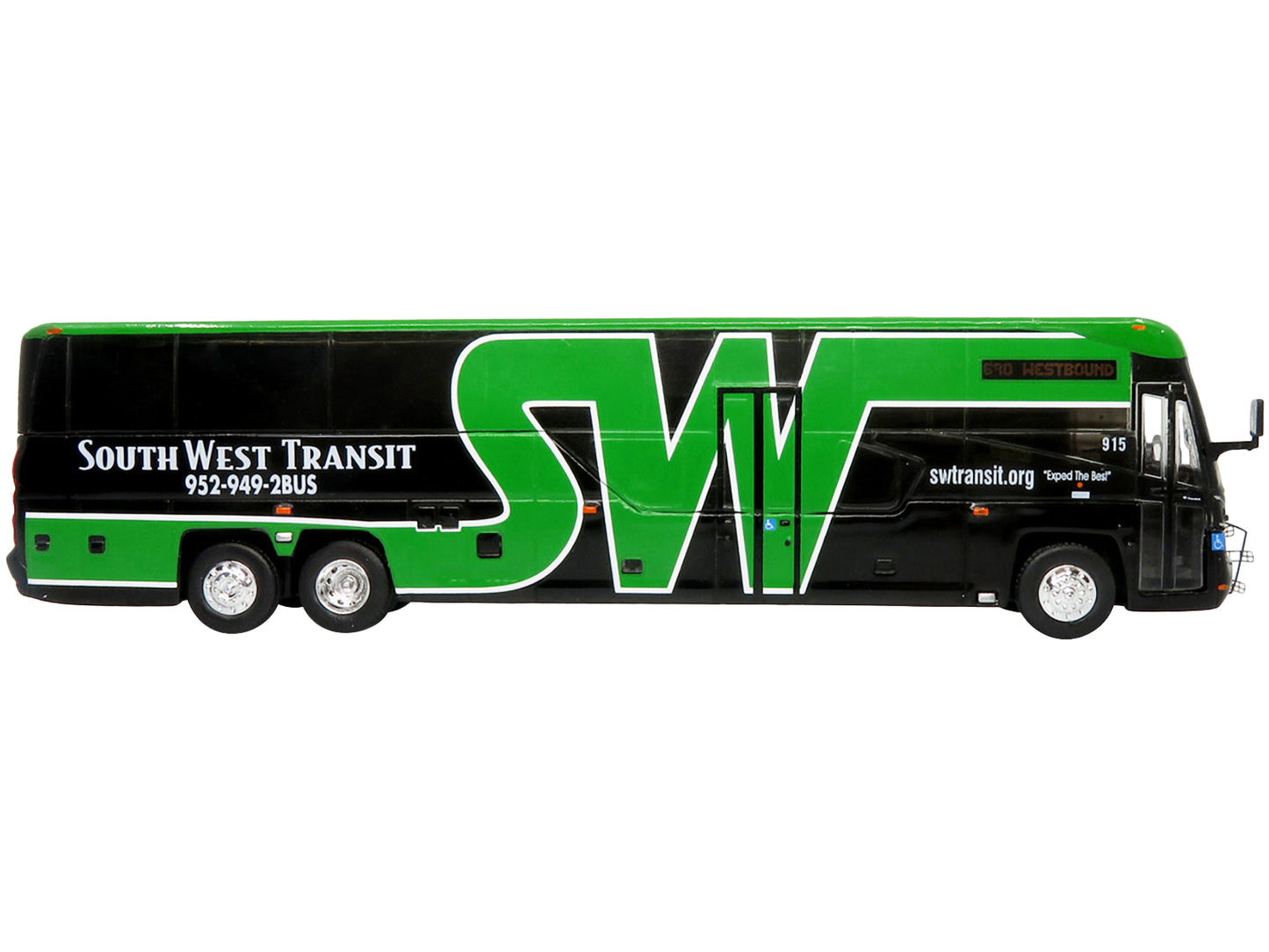 mci d45 crt coach south west 690 westbound 1/87 diecast model