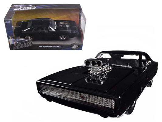 doms 1970 dodge charger r/t black fast furious 7 movie 1/24 diecast model car