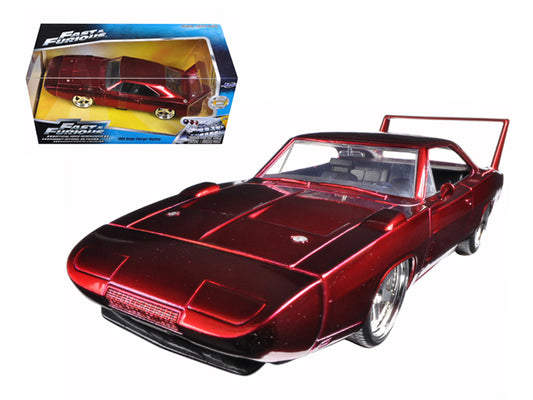 1969 dodge charger daytona red "fast & furious 7" movie 1/24 diecast model car