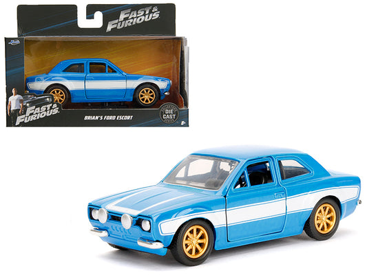 brians ford escort with stripes fast furious movie 1/32 diecast model car