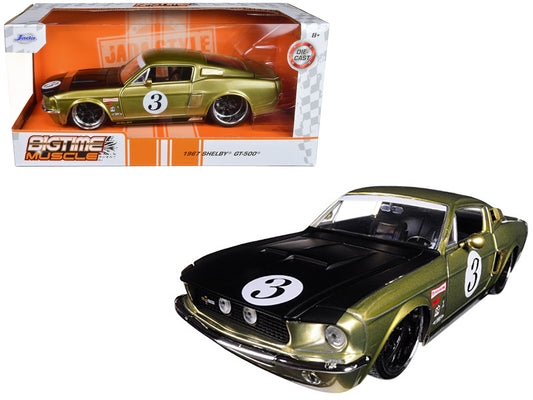 1967 ford shelby gt-500 with matt hood big time muscle 1/24 diecast model car
