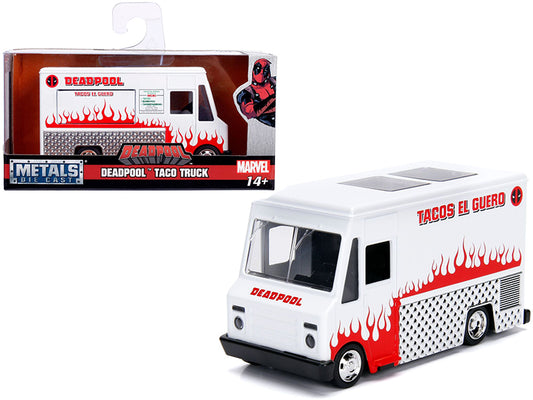 deadpool taco truck white "marvel" series 1/32 diecast model
