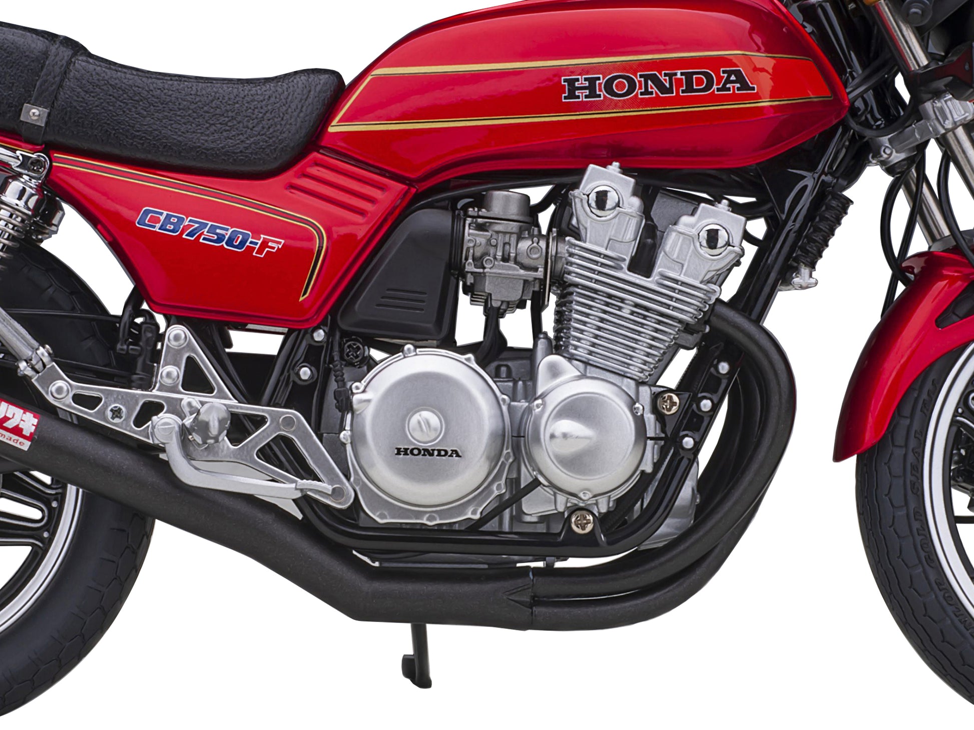 honda cb750f motorcycle red with helmet "baribari legend" (1986) ova 1/12 model