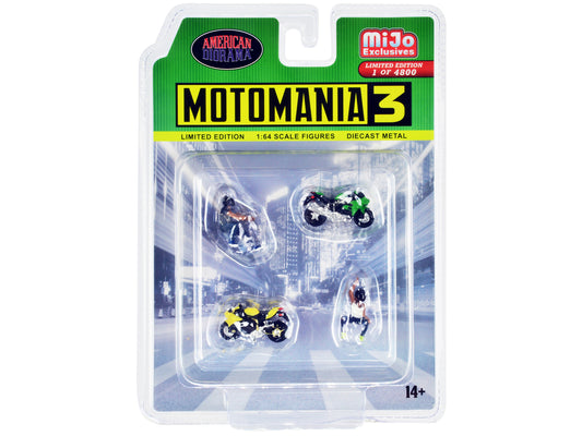 motomania diecast figures motorcycles 4800 1/64 models