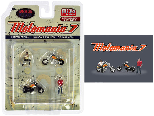 motomania diecast figure figures motorcycles 4800 1/64 models