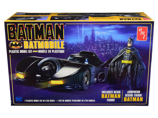 skill 2 model kit batmobile with resin batman figurine "batman" (1989)  1/25 scale model