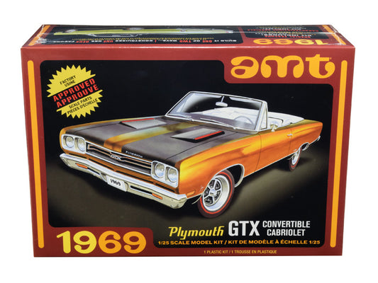skill 2 model kit 1969 plymouth gtx convertible 1/25 scale model