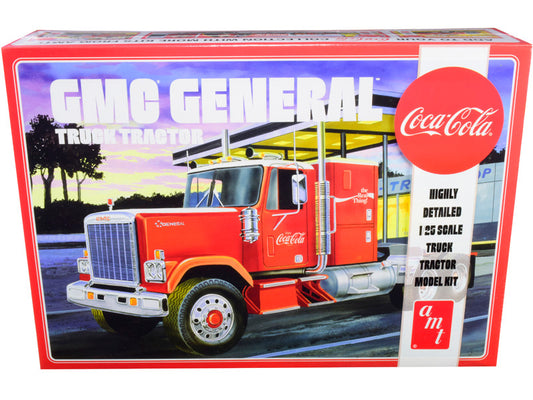 skill 3 model kit gmc general truck tractor \coca-cola\" 1/25 scale model