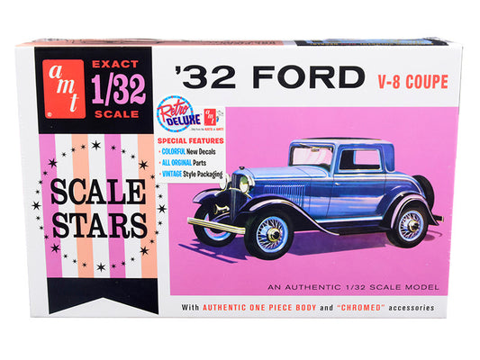 skill 2 model kit 1932 ford v-8 coupe \scale stars\" 1/32 scale model