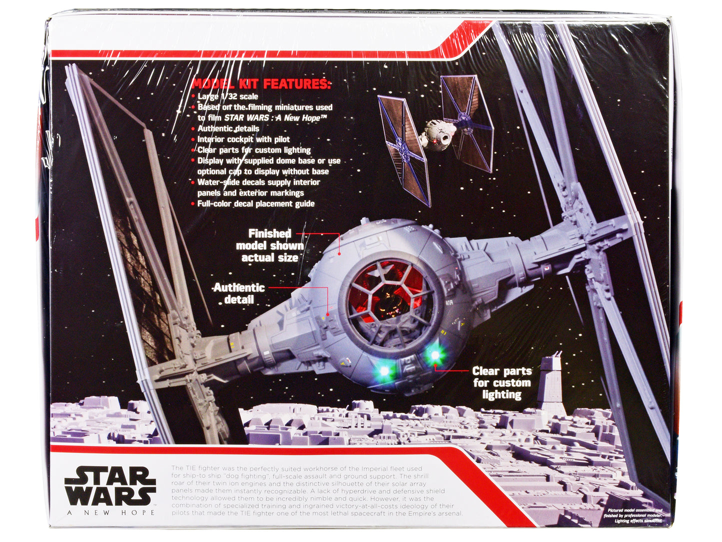 skill model kit tie fighter star wars episode iv ??? new hope movie 1/32 scale