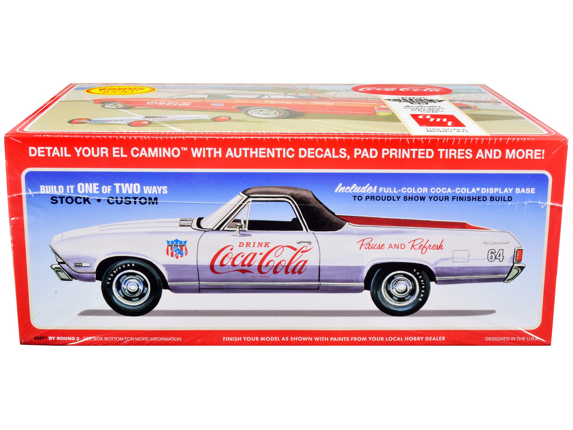  model kit 1968 chevrolet el camino soap box derby car coca-cola 1/25 
