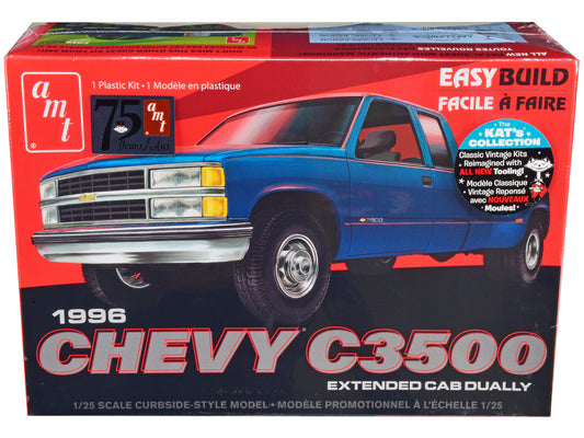  model kit 1996 chevrolet c3500 extended pickup truck easy build 1/25 