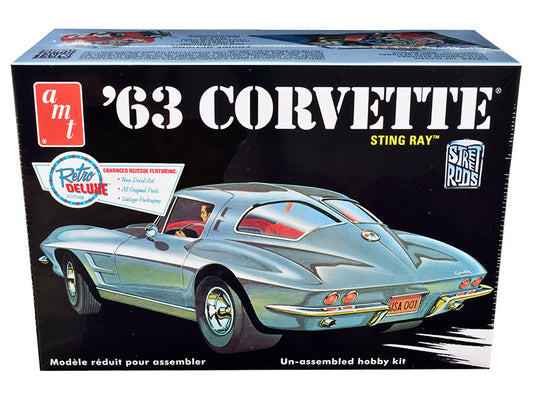 skill 2 model kit 1963 chevrolet corvette stingray 1/25 scale model