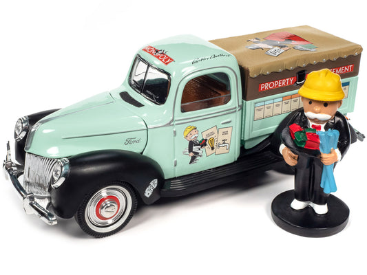 1940 ford pickup truck property management mr monopoly 1/18 diecast model car