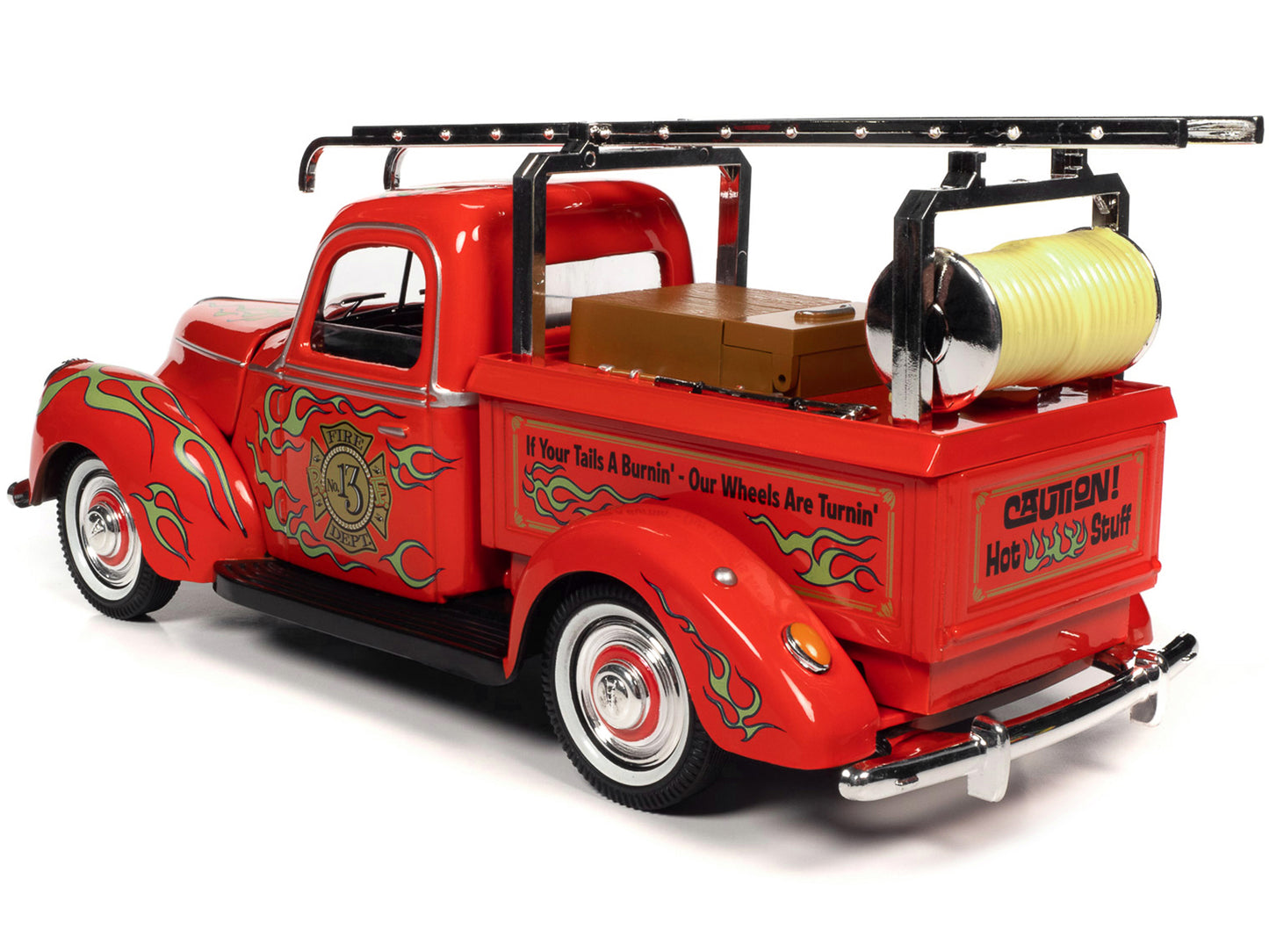 rat fink engine truck firefighter resin figure 1/18 diecast model car