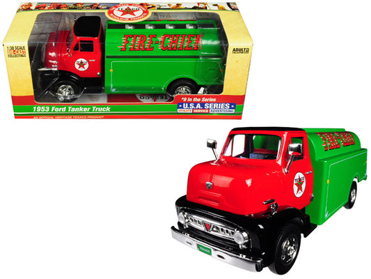 1953 ford tanker truck \texaco\" \"fire-chief\" 9th in the series \"u.s.a. series utility - service - advertising\" 1/30 diecast model