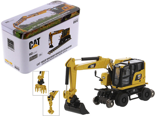 cat m323f railroad excavator safety 1/87 ho diecast model
