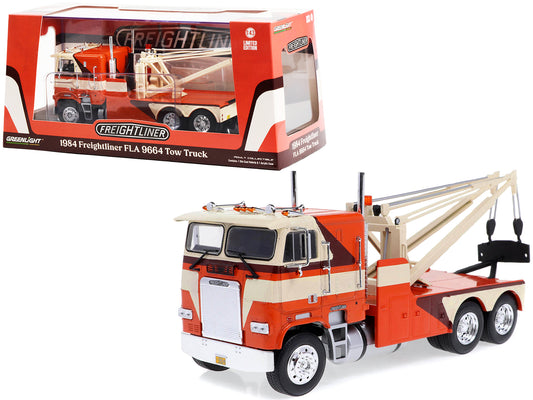 1984 freightliner fla 9664 tow truck and with graphics 1/43 diecast model car