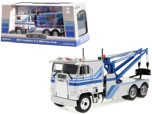 1984 freightliner fla 9664 tow truck with stripes 1/43 diecast model car