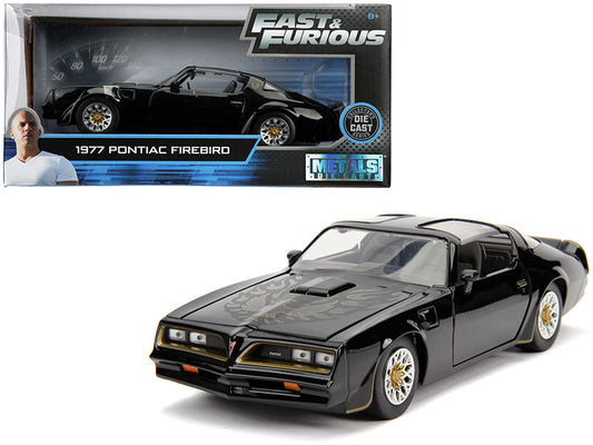 tegos 1977 pontiac firebird black fast furious movie 1/24 diecast model car