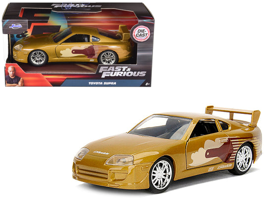 slap jack's toyota supra gold "fast & furious" movie 1/32 diecast model car