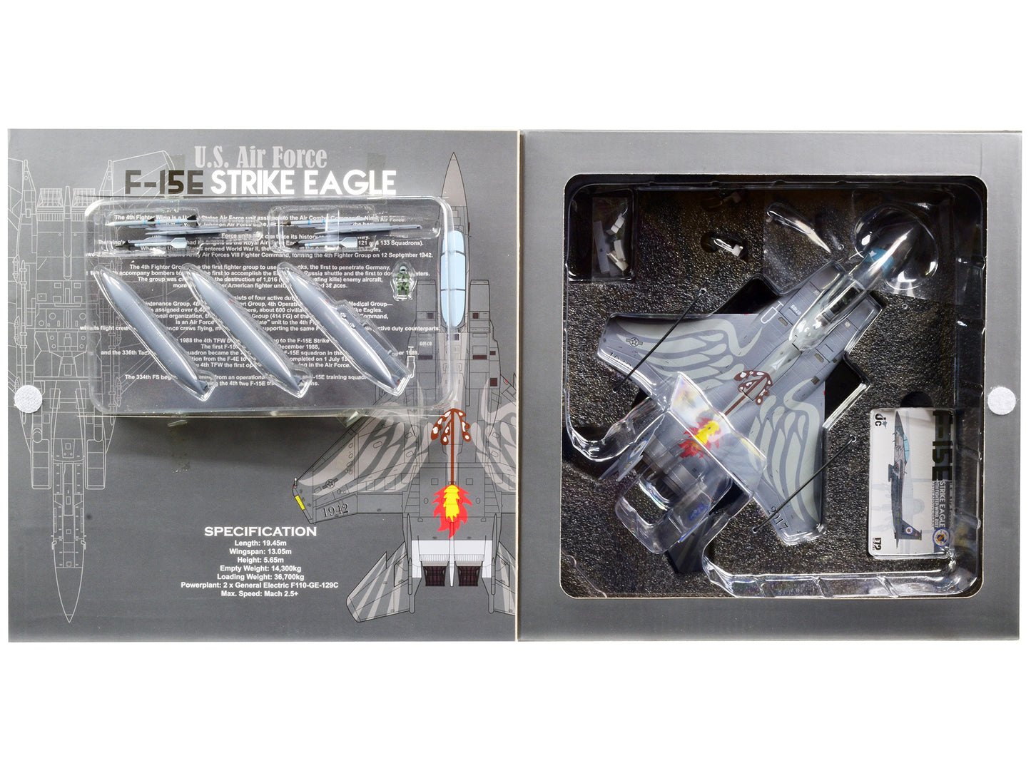 '-15e strike eagle 4th wing 2017 75th stand 700 1/72 diecast model
