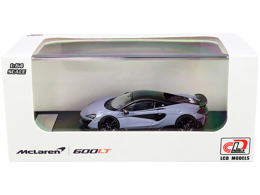 mclaren 600lt gray with carbon top and carbon accents 1/64 diecast model car