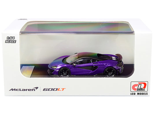 mclaren 600lt purple metallic with carbon top and carbon accents 1/64 diecast model car