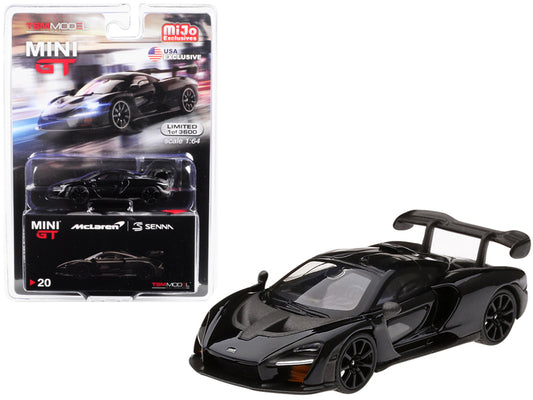 mclaren senna onyx black limited edition to 3,600 pieces worldwide 1/64 diecast model car