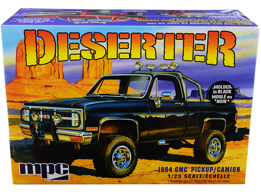 skill 2 model kit 1984 gmc pickup truck (molded in black) "deserter" 1/25 scale model