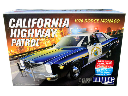 skill 2 model kit 1978 dodge monaco \chp\" (california highway patrol) police car 1/25 scale model
