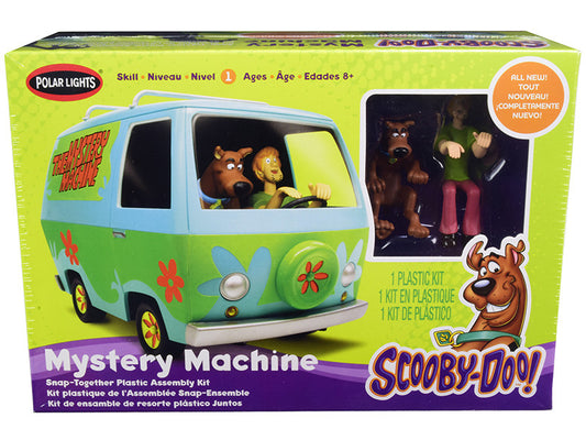 skill 1 snap model kit the mystery machine with two figurines (scooby-doo and shaggy) 1/25 scale model