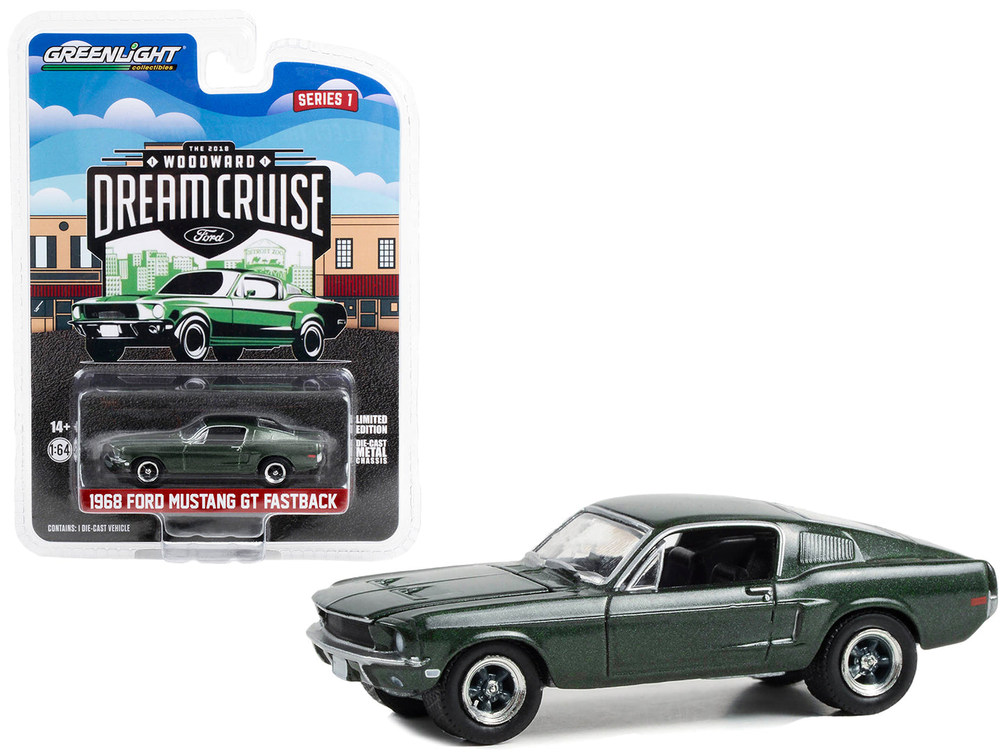 1968 ford mustang fastback 24th annual woodward dream 1/64 diecast model car
