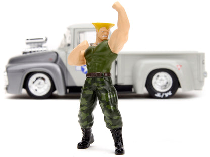 1956 ford -100 pickup truck guile diecast figure video game anime 1/24 model car