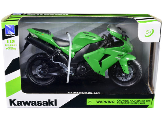 kawasaki zx-10r ninja motorcycle green 1/12 diecast model